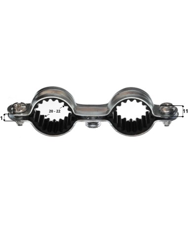 1 x Double soundproof fixing collar M7X150...