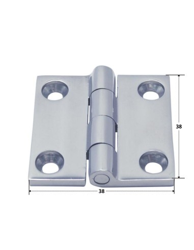 1 x Hinge Square 38X38 Stainless Steel A4