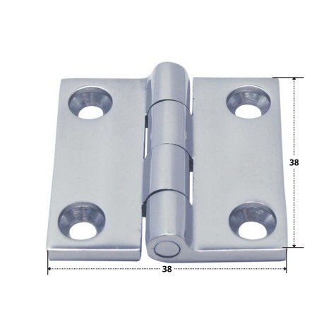 1 x Hinge Square 38X38 Stainless Steel A4