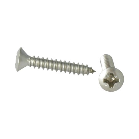 1 x Thread Rolling Screw Stainless Steel A2 Pan Countersunk Head Pozi 3.9X50
