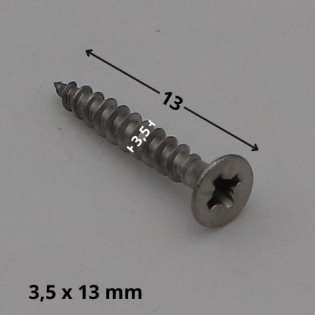 1 x Chipboard Screw Stainless Steel A2 Countersunk Head Pozi 3.5X13