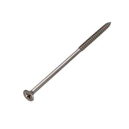 1 x Chipboard Screw Stainless Steel A2 Countersunk Head Pozi 6X140 Thread Length: 60