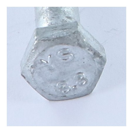 1 x Bolt Partial Thread Hexagonal Head M8X130 Class 8.8 Hot Dip Galvanized Oversized