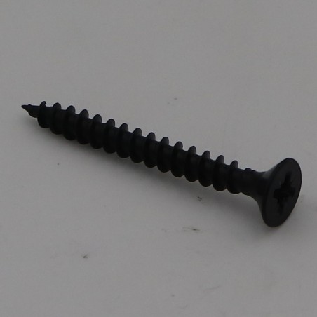1 x Chipboard Screw Stainless Steel A2 Black Countersunk Head Pozi 4X35