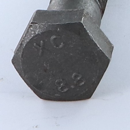 1 x Bolt Partial Thread Hexagonal Head M12X58 Thread Length: 38 Class 8.8 Steel Dog Point TRON