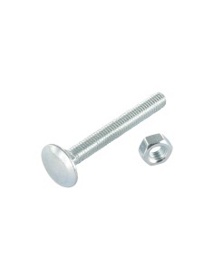 Bolt With Nut Carriage Bolt M8X90 Partial Thread Zinc Plated