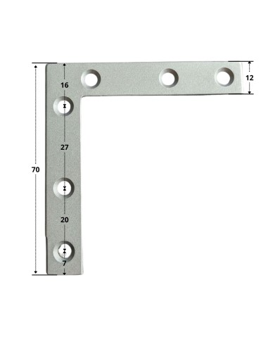 1 x Bracket Flat reinforcement Point Square...