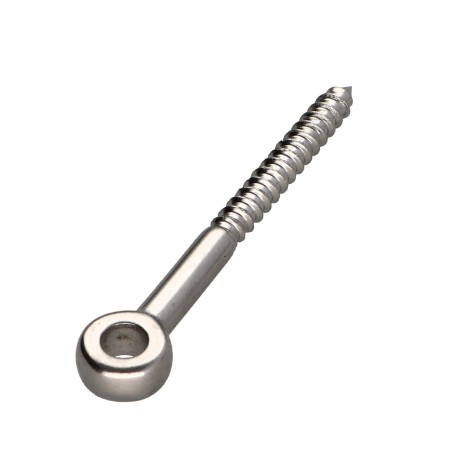 1 x Eyebolt Wood 6X60 Thread Length: 40 Eye 6.3 Stainless Steel A4