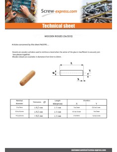 Dowels Wood STRIRES 12X50 2