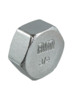 Cap Female figure 300 1/2" Chrome Plated Brass