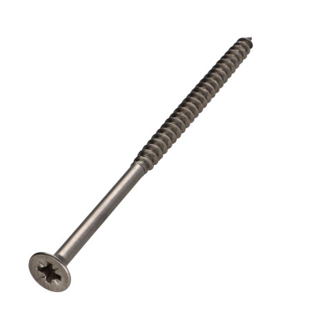 1 x Chipboard Screw Stainless Steel A2 Countersunk Head Pozi 5X100 Partial Thread