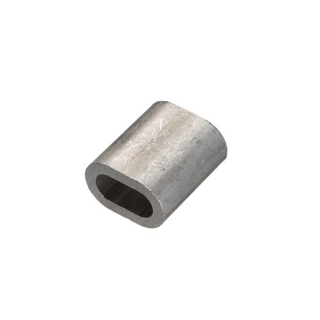 1 x Crimp sleeve Aluminium for cable textile core Diameter 6 and metallic core Diameter 5