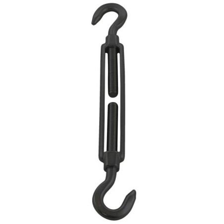 1 x Hook And Hook Turnbuckle M8 Stainless Steel A4 Black