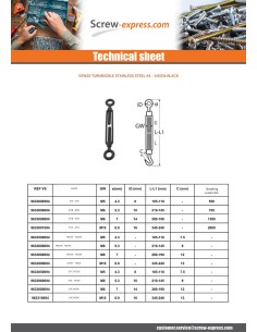 Eye And Eye Turnbuckle M6 Eye 10 Stainless Steel A4 Black 2