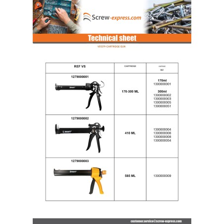 1 x Caulking Gun 170-300 ML