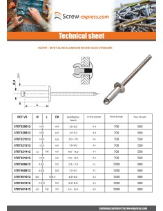 Rivet alu 3.2X8 Standard round head 2