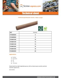 Grooved wooden trunnion Diameter 14 Length 1 Meter 2
