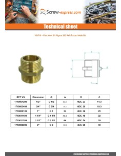Nipple flat joint figure 280 Male / Male reinforced 1... 2