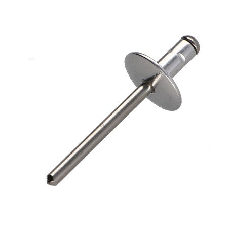 1 x Rivet Aluminum body / Stainless steel rod Flat Head 4.8X25 Ral9010/Pure White POL