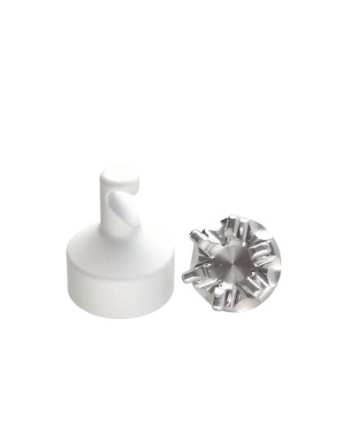 1 x Hook decorative Aluminium White with fixing...