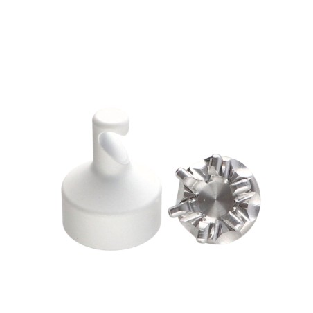 1 x Hook decorative Aluminium White with fixing for plasterboard L'ATTACHANTE