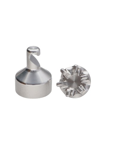 1 x Hook decorative Aluminium with fixing for...