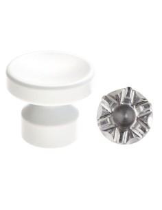 Coat hook decorative Aluminium White with fixing for...