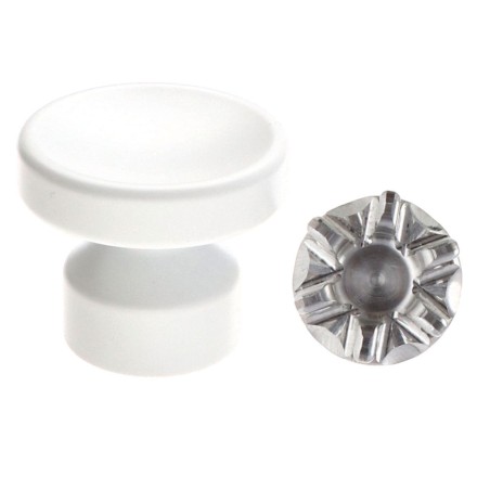 1 x Coat hook decorative Aluminium White with fixing for plasterboard L'ATTACHANTE
