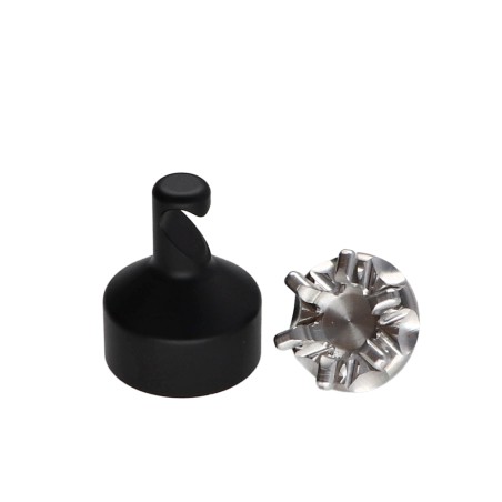 1 x Hook decorative Aluminium Black with fixing for plasterboard L'ATTACHANTE