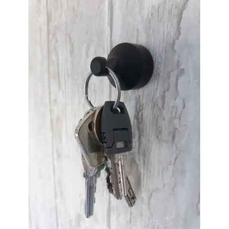 1 x Hook decorative Aluminium Black with fixing for plasterboard L'ATTACHANTE