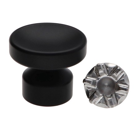 1 x Coat hook decorative Aluminium Black with fixing for plasterboard L'ATTACHANTE