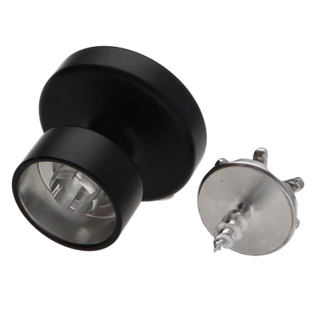1 x Coat hook decorative Aluminium Black with fixing for plasterboard L'ATTACHANTE