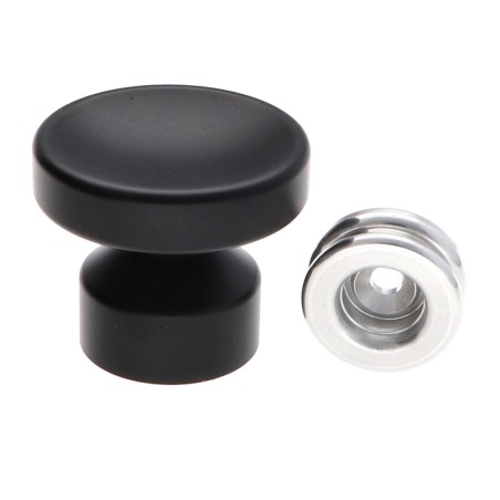 1 x Coat hook decorative Aluminium Black with fixing multi-material L'ATTACHANTE