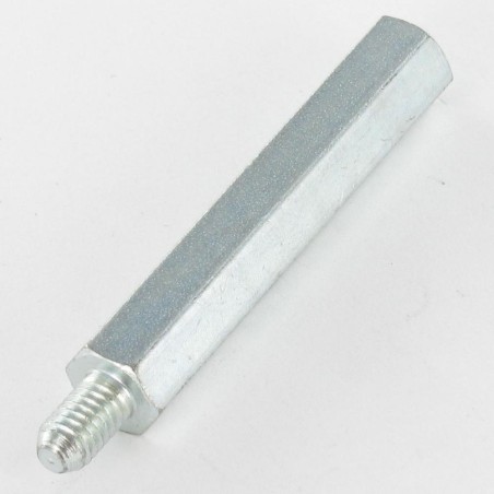1 x Coupling Nut Hexagonal Male/Female M5/10 8X50 Thread Length: 10 Zinc Plated