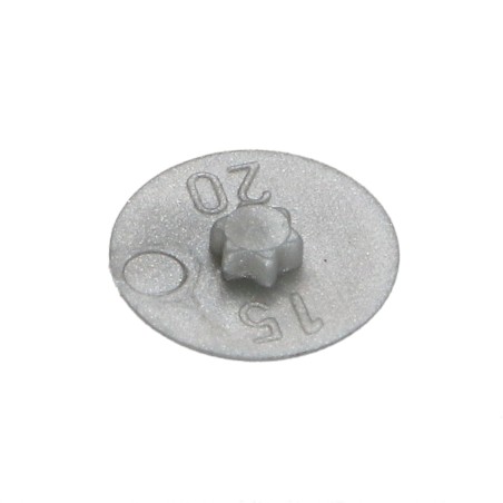 1 x Screw Head Cover T20 Head Diameter: 12 Polyethylene Ral9006/White Aluminium