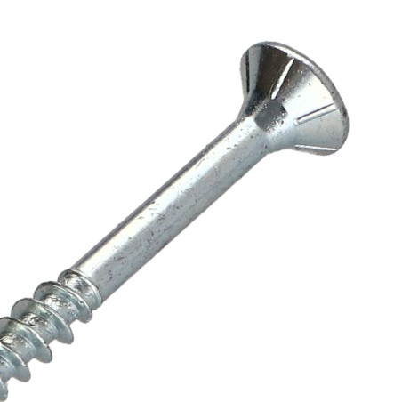 1 x Chipboard Screw Tekor Countersunk Head With Serration Pozi PZ2 4X50 Thread Length: 30 cut Type 17 Drilling Point Zinc