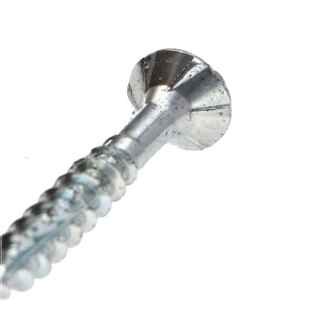 1 x Chipboard Screw Tekor Countersunk Head With Serration Pozi PZ2 4X25 cut Type 17 Drilling Point Full Thread Zinc Plated