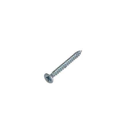 1 x Chipboard Screw Tekor Countersunk Head With Serration Pozi PZ2 3.5X30 cut Type 17 Drilling Point Full Thread Zinc
