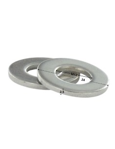 Washer Flat M12X24X2.5 Narrow Type Zinc Plated 2