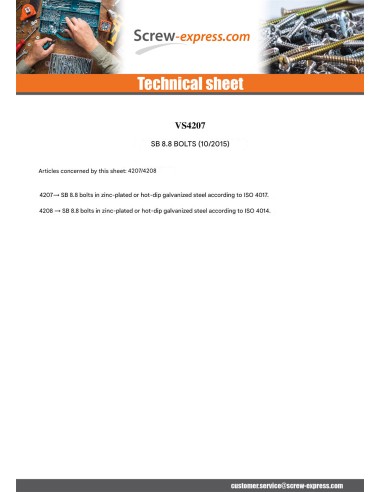 100 x Bolt With Nut Hexagonal Head M10X30 Class...
