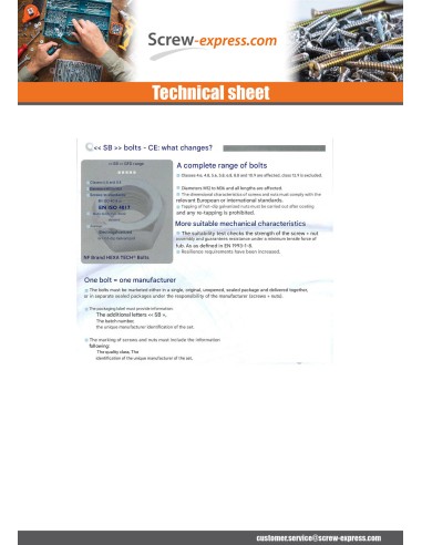 100 x Bolt With Nut Hexagonal Head M10X30 Class...