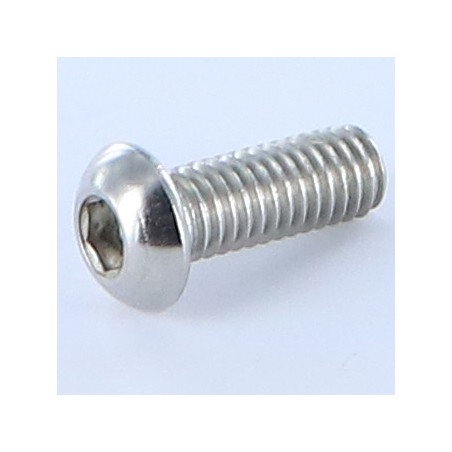 1 x Machine Screw Hex Socket Pan Head Cap M6X8 Full Thread Hexagon Socket 4 Stainless Steel A4