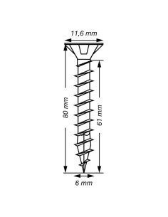Spax T-STAR MORE Countersunk Head T30 Stainless Steel A2... 2