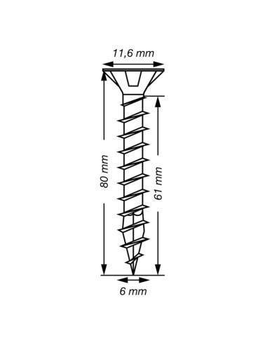 1 x Spax T-STAR MORE Countersunk Head T30...