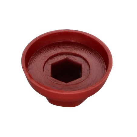 1 x Cap Hexagonal Head Polyethylene Ral3011/Brown Red for self-drilling or sheet metal screws Ø 4.8-5.5