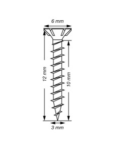 Spax T-STAR MORE Countersunk Head T10 Stainless Steel A2 3X1 2
