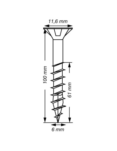 1 x Spax T-STAR MORE Countersunk Head T30...