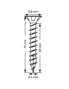 Spax T-STAR MORE Countersunk Head T20 Stainless Steel A2... 2