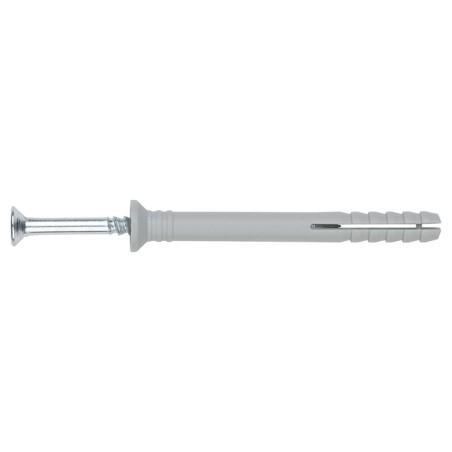 1 x Bucket of 500 Hammer Plug With Screw 6X40 Zinc Plated