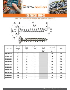 Spax T-STAR MORE Countersunk Head T40 Stainless Steel A2... 2